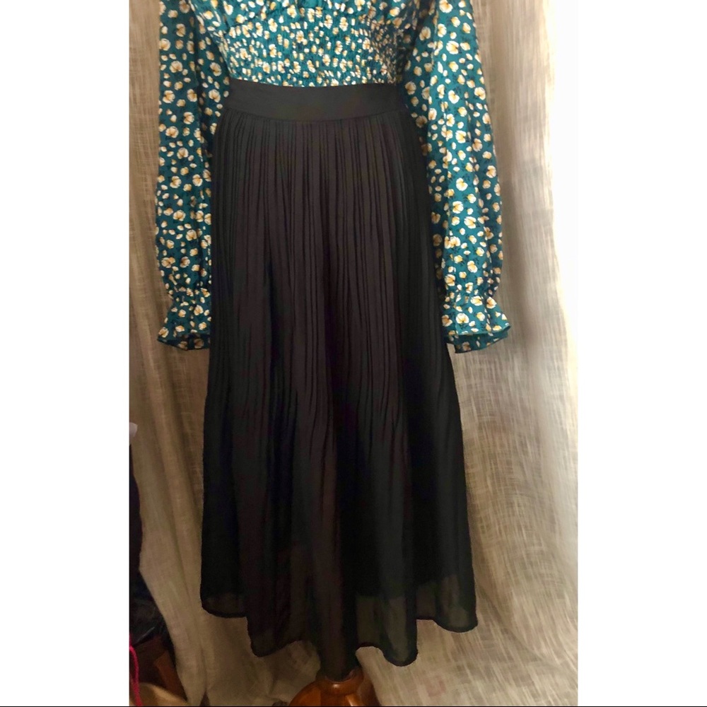 Maison Jules Women's Solid Pleated Midi Skirt